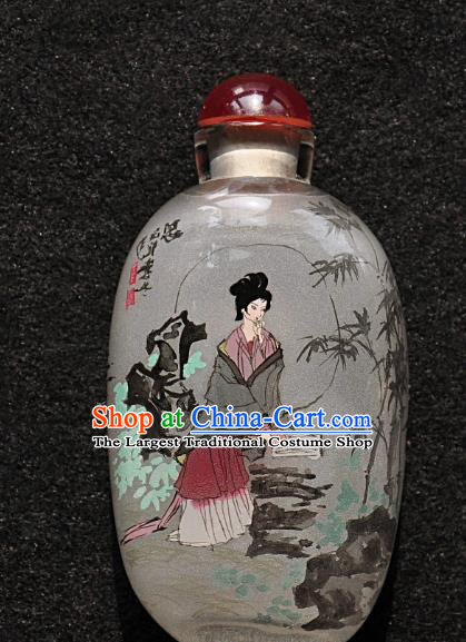Chinese Handmade Snuff Bottle Traditional Inside Painting Bamboo Beauty Snuff Bottles Artware