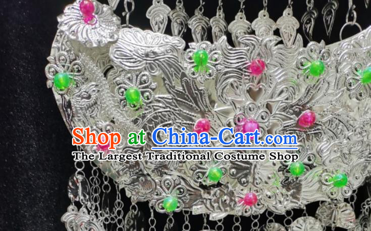 Chinese Handmade Ethnic Women Jewelry Accessories Miao Minority Silver Necklace