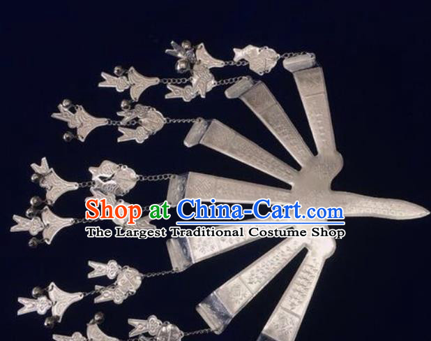 Chinese Li Ethnic Silver Hairpin Quality Nationality Wedding Hair Stick Minority Hair Accessories