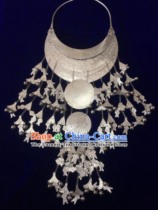 China Stage Show Nationality Accessories Hainan Li Ethnic Wedding Necklace Traditional Minority Folk Dance Jewelry