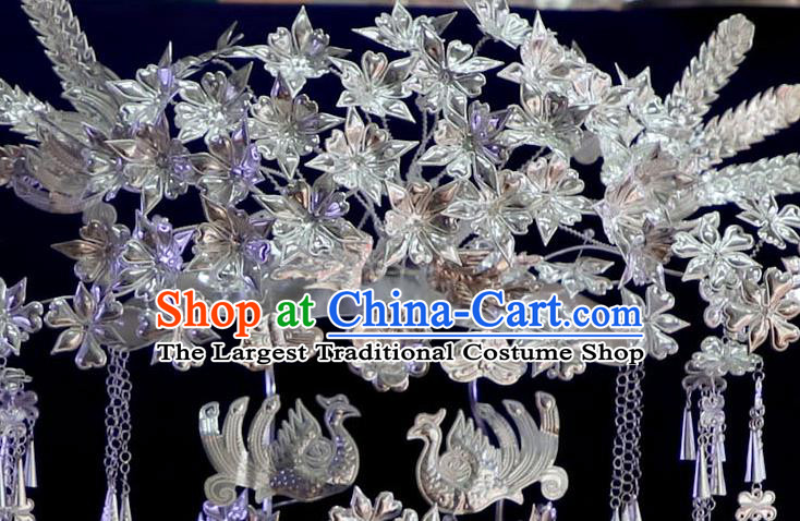 Chinese Miao Ethnic Festival Hair Accessories Quality Minority Nationality Wedding Phoenix Coronet Full Set