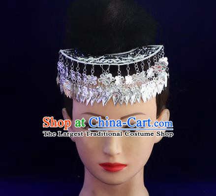 Chinese Miao Nationality Women Hairpins Miao Ethnic Argent Hair Stick Guizhou Minority Folk Dance Hair Accessories