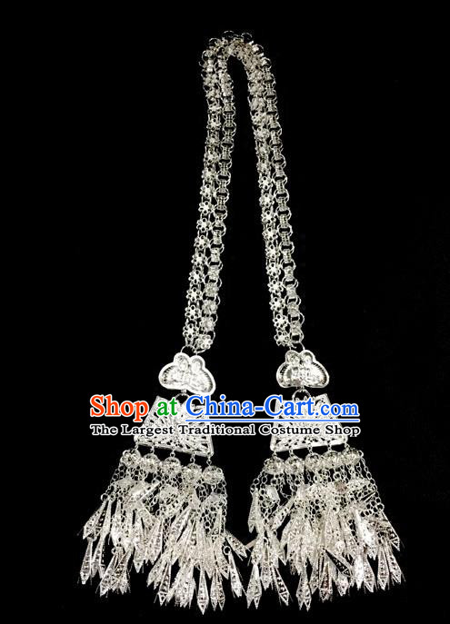China Traditional Dong Minority Nationality Folk Dance Necklace Ethnic Accessories Butterfly Necklet
