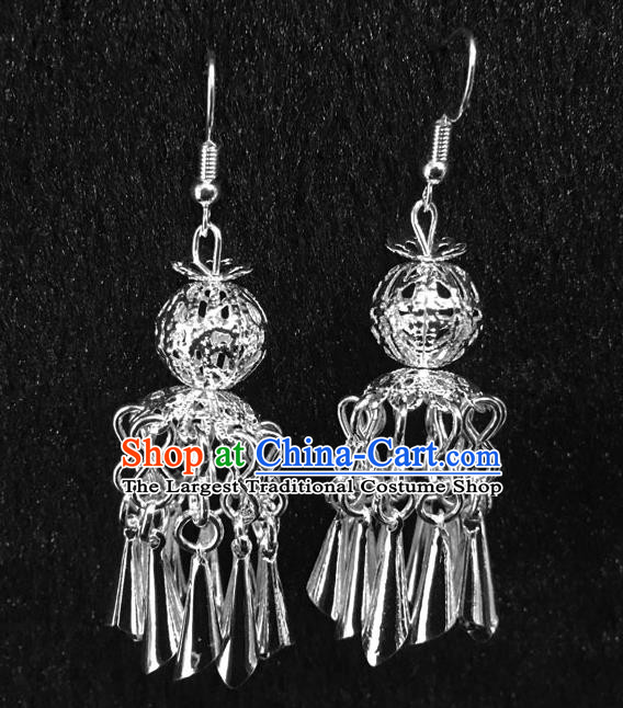 China Traditional Ethnic Stage Performance Earrings Minority Nationality Women Ear Accessories