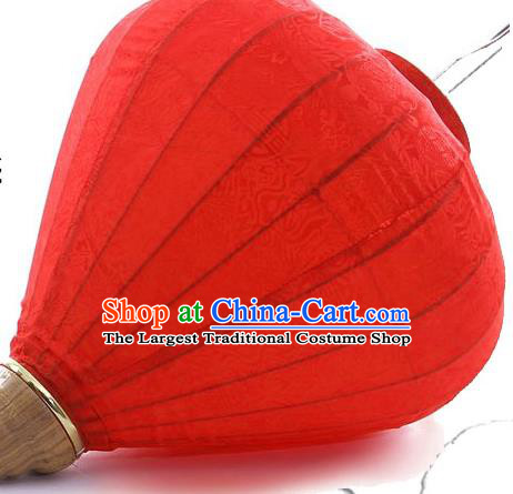 Handmade Chinese Jacquard Red Satin Palace Lanterns Traditional New Year Lantern Classical Festival Decoration Lamp