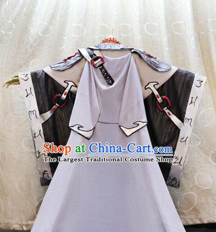 Cosplay Martial Arts Monk Commander Costumes Custom China Ancient Swordsman Clothing
