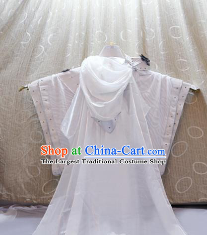 Cosplay Swordsman White Costumes Custom China Ancient Noble Prince Clothing