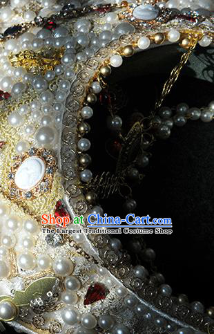 Handmade Baroque Hair Accessories Halloween Cosplay Deluxe Queen Royal Crown Headwear
