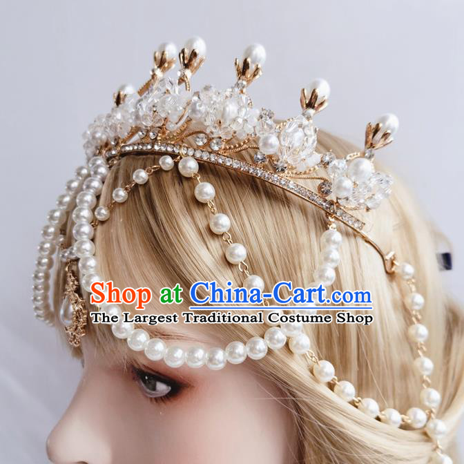 Handmade Royal Crown Halloween Stage Show Princess Headwear Bride Hair Accessories