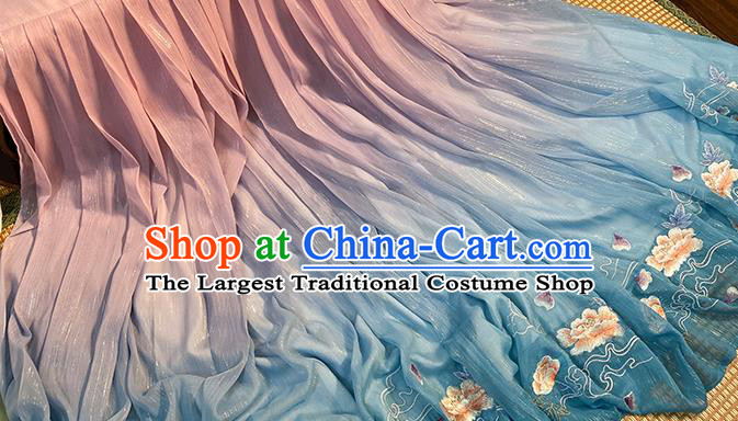 China Ancient Goddess Apparels Traditional Tang Dynasty Princess Hanfu Clothing Court Lady Costumes