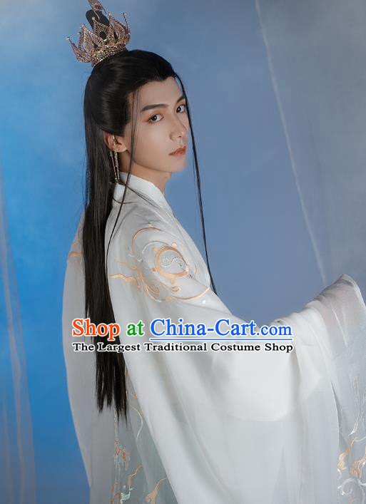 China Ancient Chivalrous Knight Apparels Traditional Ming Dynasty Swordsman Hanfu Clothing for Men