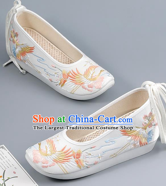 China Ming Dynasty Princess Shoes Embroidered Shoes Traditional Hanfu Shoes Court Shoes