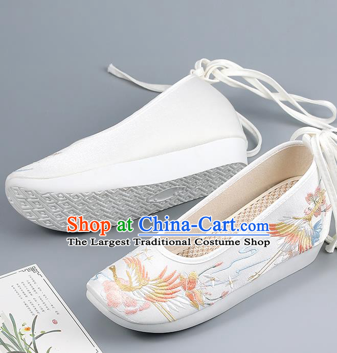 China Ming Dynasty Princess Shoes Embroidered Shoes Traditional Hanfu Shoes Court Shoes