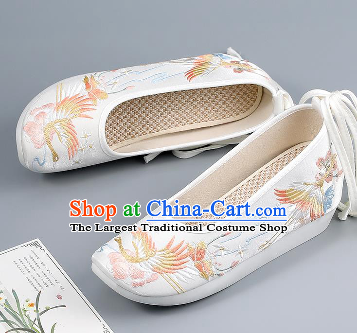 China Ming Dynasty Princess Shoes Embroidered Shoes Traditional Hanfu Shoes Court Shoes