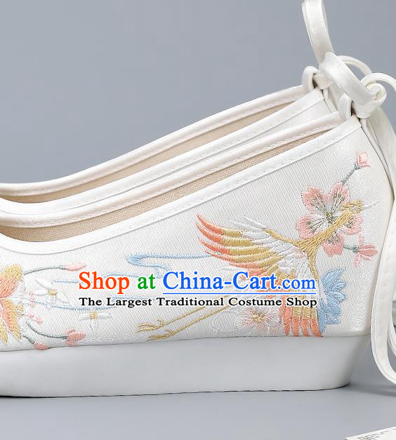 China Ming Dynasty Princess Shoes Embroidered Shoes Traditional Hanfu Shoes Court Shoes