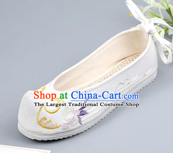 Traditional China Handmade Hanfu Shoes Embroidered Shoes Ming Dynasty Princess Shoes National Shoes