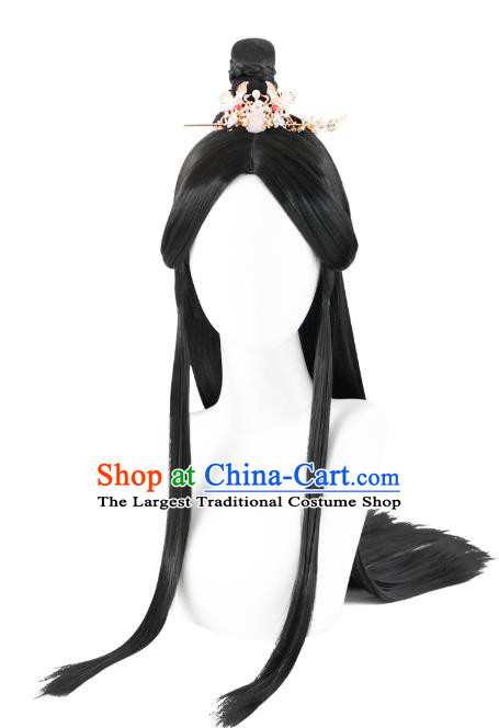 Chinese Jin Dynasty Royal Princess Wigs Quality Wigs China Best Chignon Wig Ancient Swordswoman Wig Sheath and Hair Crown