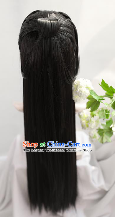 Chinese Cosplay Taoist Nun Wigs Best Quality Wigs China Wig Chignon Ancient Female Swordsman Wig Sheath