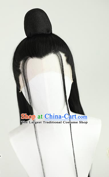 Best Chinese Cosplay Scholar Wig Sheath China Quality Lace Wigs Ancient Swordsman Wen Zhengming Wig