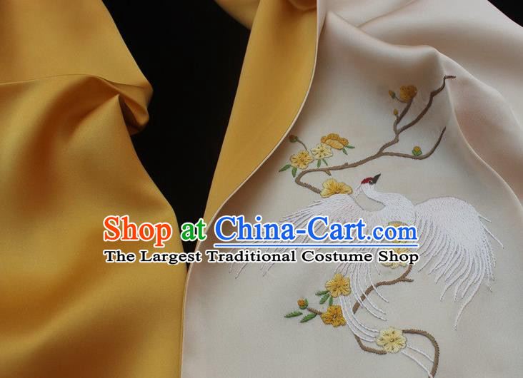 Chinese Champagne Silk Tippet Traditional Embroidered Scarf Cheongsam Embroidery Phoenix Accessories