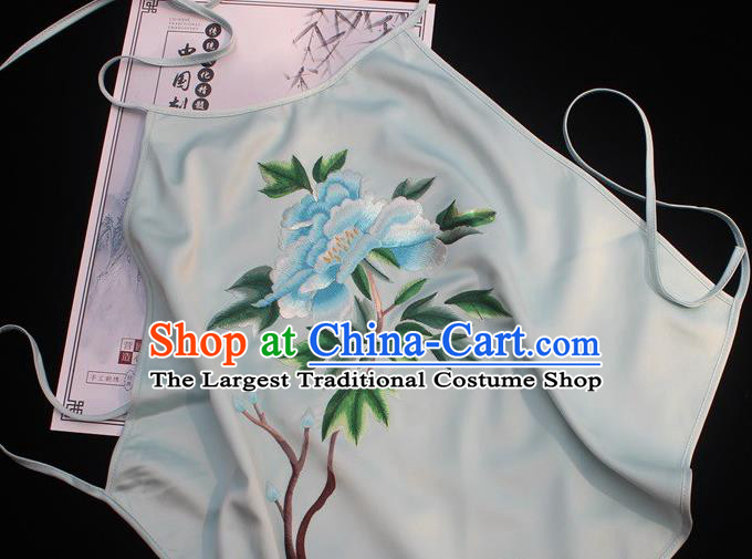 Women Sexy Lingerie Chinese Satin Bellyband Halterneck Dudou Thong  Nightwear Set 