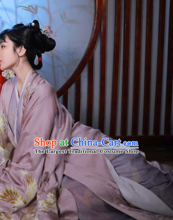 China Ancient Royal Princess Embroidered Hanfu Dress Traditional Ming Dynasty Nobility Lady Historical Costumes Full Set