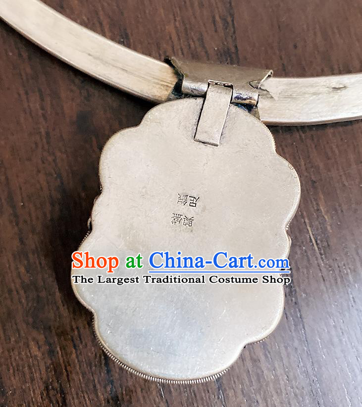 China Traditional Hanfu Silver Necklace Ethnic Princess Jewelry Accessories