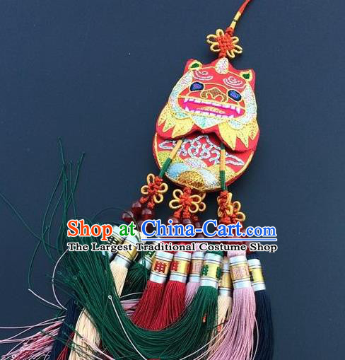 Traditional China Embroidered Car Pendant Embroidery Cat Craft