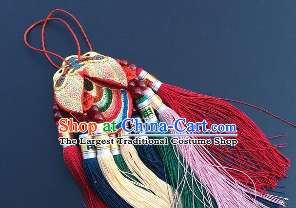 China Embroidery Cicada Pendant Traditional Embroidered Car Accessories