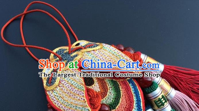China Embroidery Cicada Pendant Traditional Embroidered Car Accessories