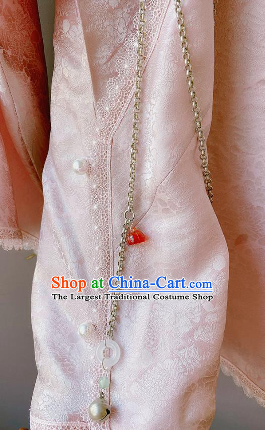 China Classical Cheongsam Carving Gourd Tassel Pendant Traditional Cupronickel Accessories Brooch