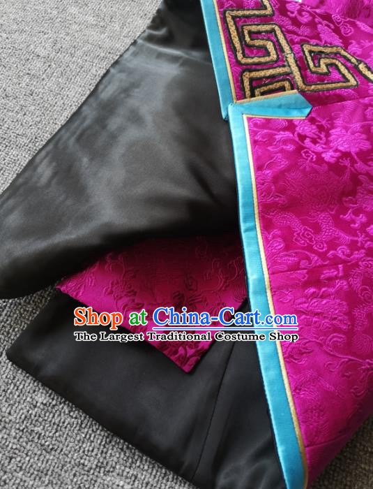 China National Rosy Silk Vest Traditional Tang Suit Upper Outer Garment Women Embroidered Waistcoat