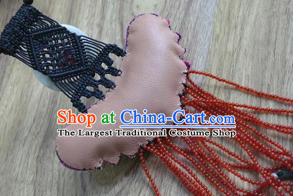 China Traditional National Bells Tassel Necklet Handmade Accessories Ethnic Women Embroidered Necklace Jewelry