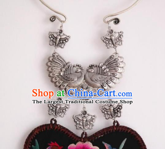 Handmade China National Jewelry Accessories Ethnic Embroidered Necklace