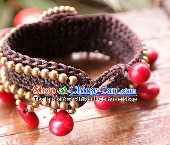 China National Rattan Bangle Individuality Jewelry Accessories Handmade Ethnic Bangle