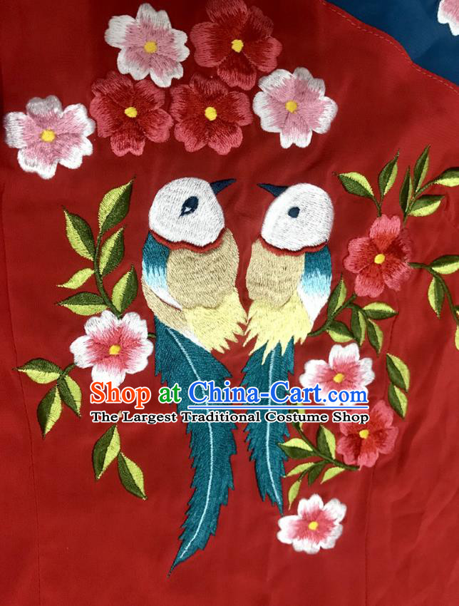 Asian Vietnam Wedding Red Cheongsam Dress and Pants Traditional Vietnamese Female Costumes Classical Bride Embroidered Ao Dai Qipao