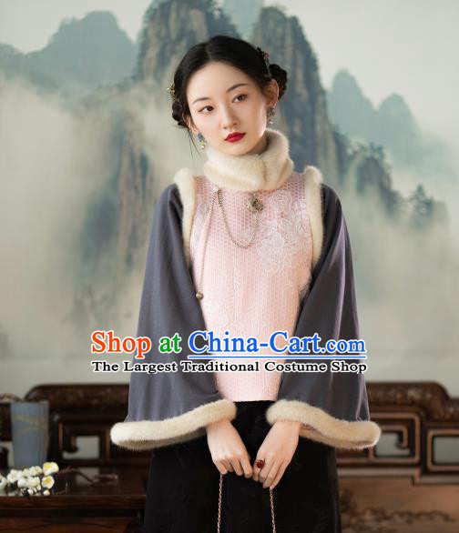 Chinese Tang Suit Embroidered Jacket Republic of China Clothing Traditional Upper Outer Garment Coat for Women