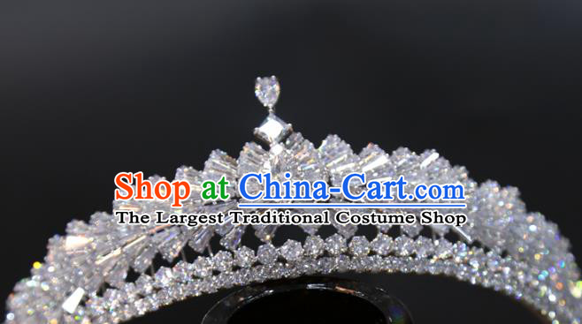 Top Grade Handmade Wedding Zircon Royal Crown Europe Princess Hair Jewelry Accessories