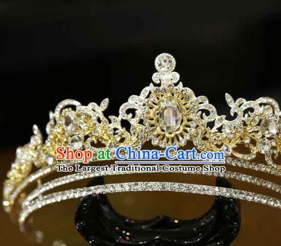 Top Europe Princess Hair Jewelry Handmade Bride Hair Accessories Wedding Crystal Royal Crown