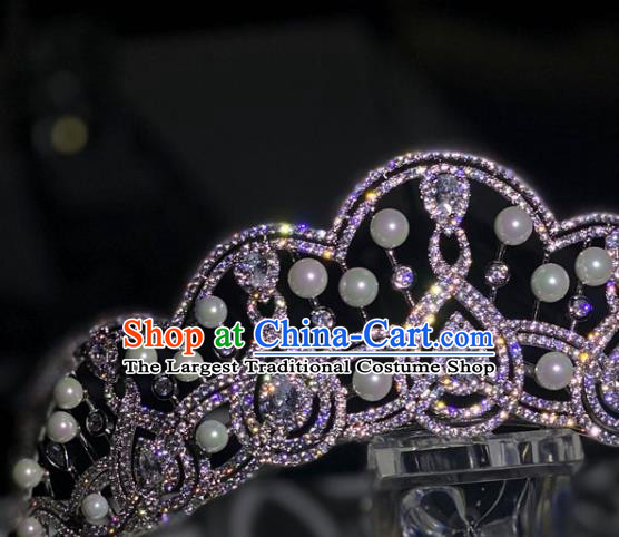 Europe Princess Hair Jewelry Bride Hair Accessories Wedding Top Zircon Royal Crown