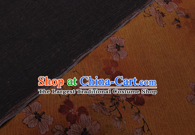 Chinese Classical Silk Drapery Asian Flowers Butterfly Pattern Design Silk Traditional Cheongsam Cloth Fabric