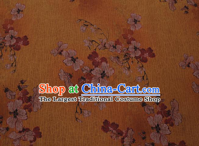 Chinese Classical Silk Drapery Asian Flowers Butterfly Pattern Design Silk Traditional Cheongsam Cloth Fabric