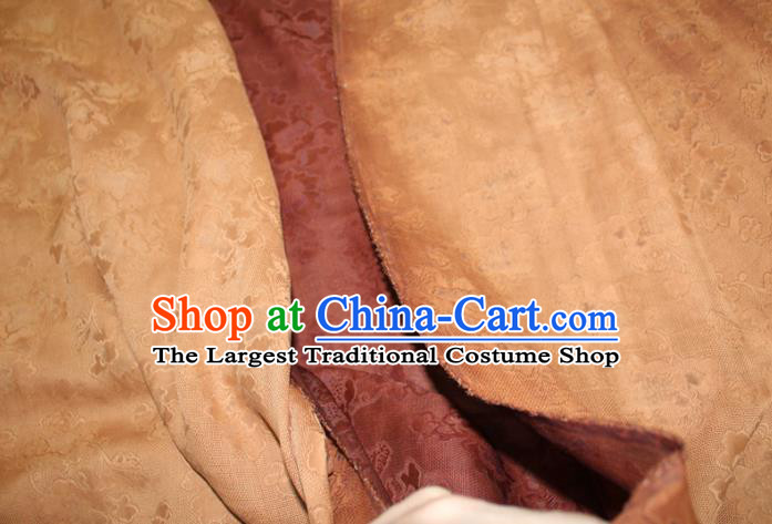 Chinese Classical Flowers Pattern Silk Drapery Traditional Cheongsam Fabric Purplish Red Gambiered Guangdong Gauze