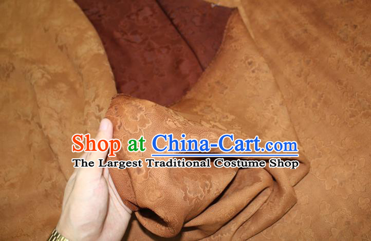 Chinese Classical Flowers Pattern Silk Drapery Traditional Cheongsam Fabric Purplish Red Gambiered Guangdong Gauze