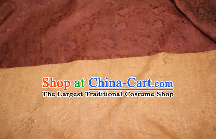 Chinese Classical Flowers Pattern Silk Drapery Traditional Cheongsam Fabric Purplish Red Gambiered Guangdong Gauze