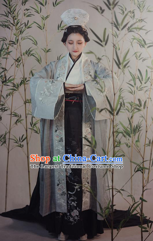 China Traditional Song Dynasty Imperial Consort Hanfu Dress Ancient Court Woman Historical Clothing Complete Set