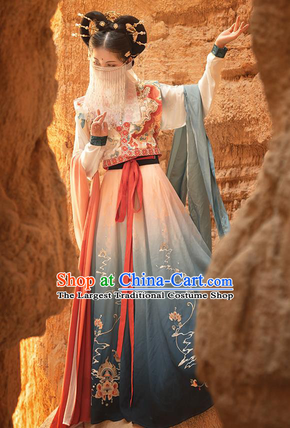 Traditional China Tang Dynasty Palace Lady Dance Hanfu Dress Ancient Court Princess Historical Clothing