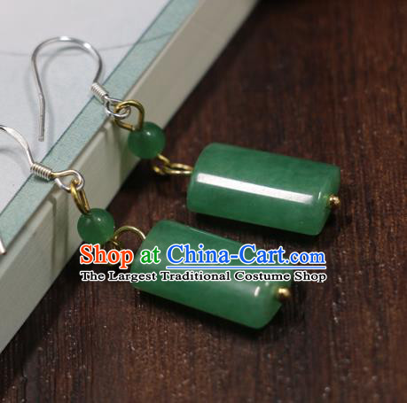 Handmade Traditional Hanfu Ear Accessories Chinese Jewelry National Aventurine Earrings