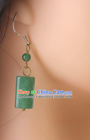 Handmade Traditional Hanfu Ear Accessories Chinese Jewelry National Aventurine Earrings