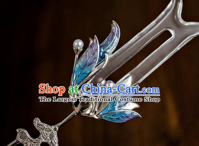 China Hanfu Crystal Hair Stick Traditional Han Dynasty Princess Hairpin Ancient Court Lady Hair Accessories